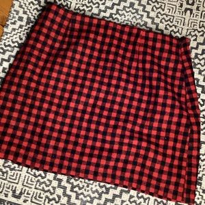 Red & Black Skirt. Checker Board.